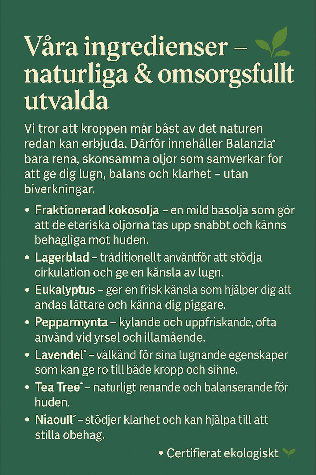 Balanzia™ - Naturlig hjälp mot yrsel och illamående