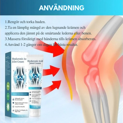 Joint Cream | Kollagen Typ II + Hyaluronsyra Ledkomfortkräm